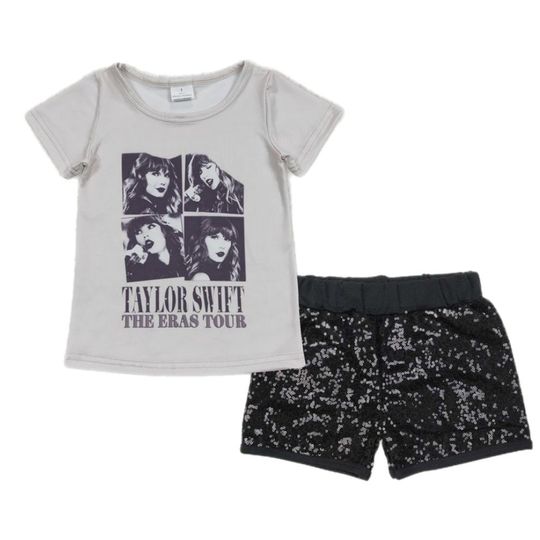 Eras Outfit Sequin Short Pajamas Set