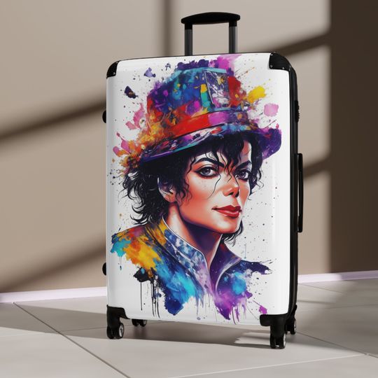 Michael Jackson suitcase Pop king suitcase Music legend suitcase Travel Jackson Suitcase