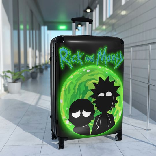 Suitcases, rick and Rickandmorty, rick and Rickandmorty suitcases, rick and Rickandmorty suitcase, rick and Rickandmorty traveling case, rick and Rickandmorty, travel case,