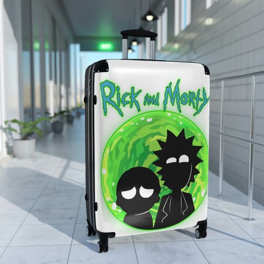 Suitcases, rick and Rickandmorty, rick and Rickandmorty suitcases, rick and Rickandmorty suitcase, rick and Rickandmorty traveling case, rick and Rickandmorty, travel case,