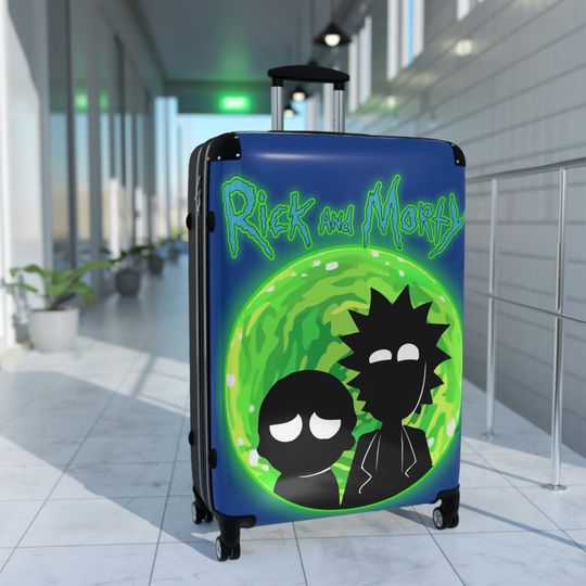 Suitcases, rick and Rickandmorty, rick and Rickandmorty suitcases, rick and Rickandmorty suitcase, rick and Rickandmorty traveling case, rick and Rickandmorty, travel case,