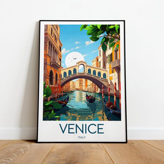 Venice travel print - Italy, Venice poster, Venice artwork, Birthday present, Wedding Gift