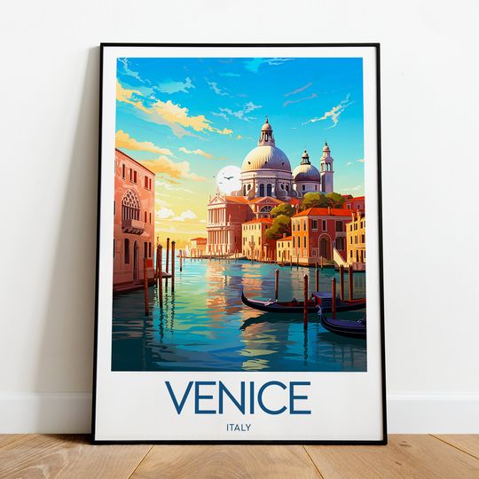 Venice travel print - Italy, Venice poster, Venice artwork, Birthday present, Wedding Gift