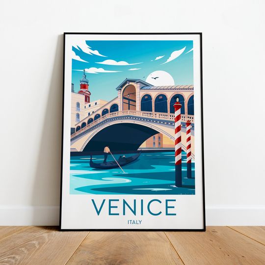 Venice travel print - Italy, Venice poster, Venice artwork, Birthday present, Wedding Gift