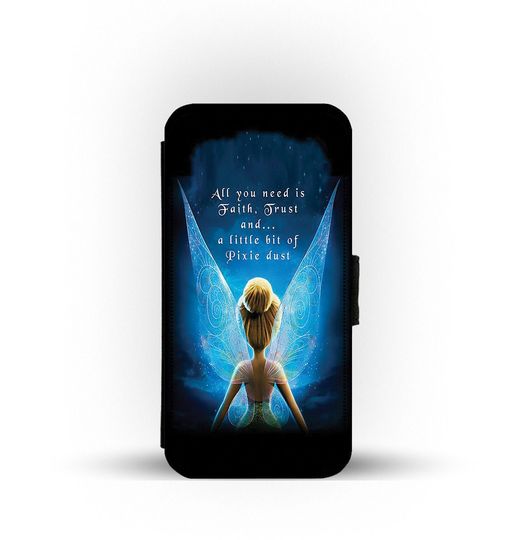 Wallet Phone Cover with Card Inserts,  Phone Case, Disney Peter Pan, Tinkerbell Fairy