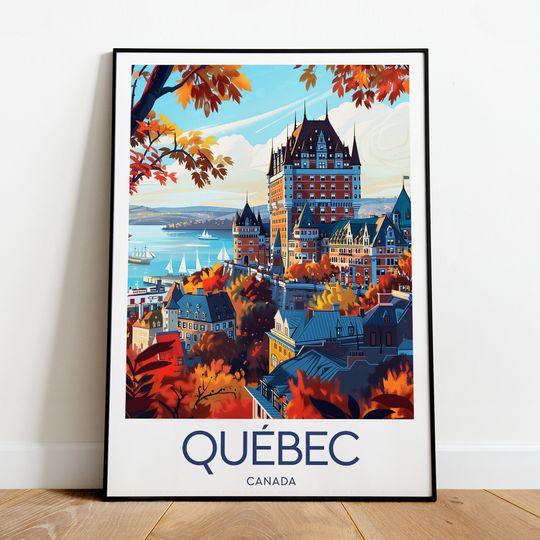 Qubec travel print - Canada, Qubec poster, Quebec print, Wedding gift, Birthday present
