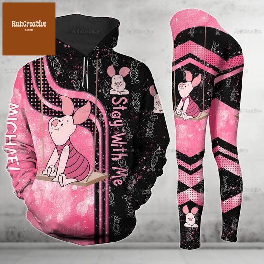 Disney Piglet Hoodie And Leggings, Custom Piglet Winnie The Pooh Hoodie