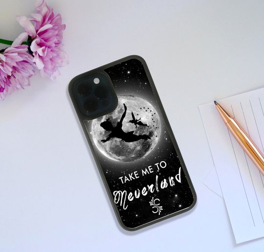 Rubber Phone Case, Snapback Phone Cover , Disney Peter Pan, Take Me To Neverland