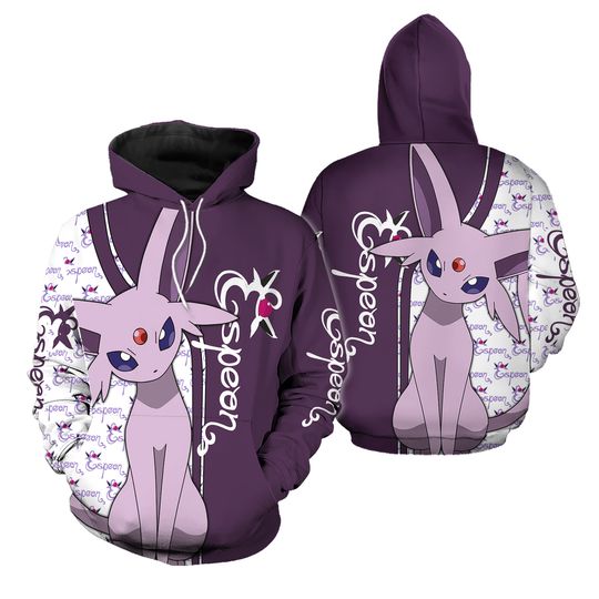 Espeon Legging Hoodie, Po.Kemon Espeon Hoodie Legging Set