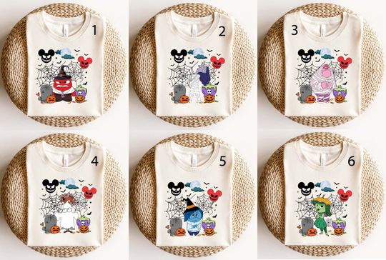 Disney Pixar Inside Out Halloween Shirt, Inside Out Movie Pumpkin Halloween Party 2024, WDW Disneyland Family Trick or Treat