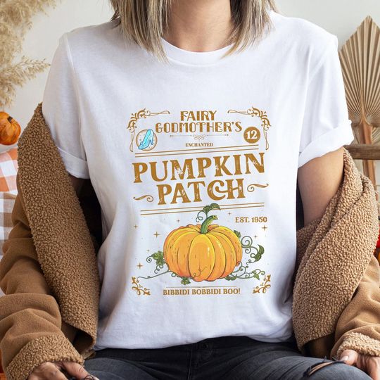Cinderell Fairy Godmother's Pumpkin Patch Shirt, Bibbidi Bobbidi Boo Shirt, Disneyland Halloween Matching Shirt, Disneyland Halloween Trip