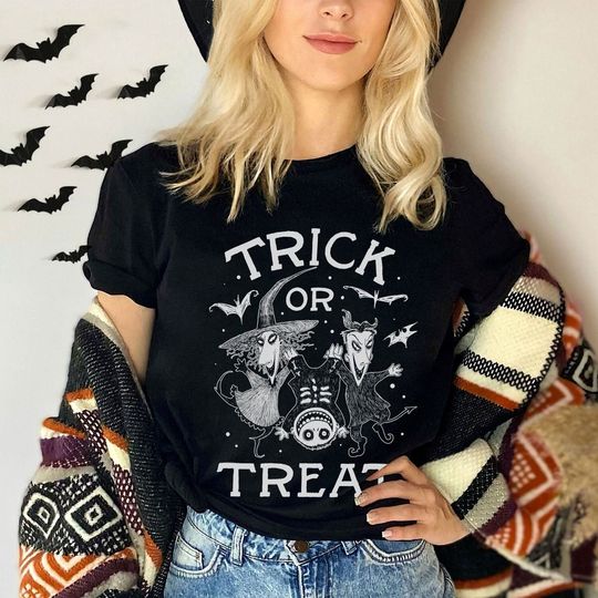 Nightmare Before Christmas Lock Shock Barrel Shirt, Jack and Sally Shirt, Disneyland Halloween Shirt, Jack Skellington Shirt, Trick Or Treat