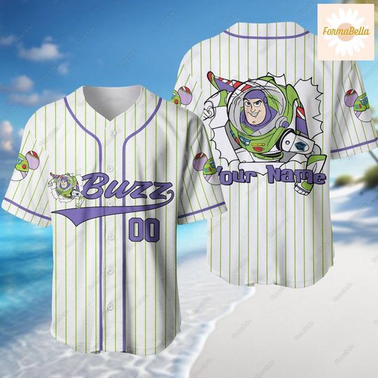 Halloween Custom Disney Toy Story Buzz Lightyear Baseball, Toy Story Baseball Jersey