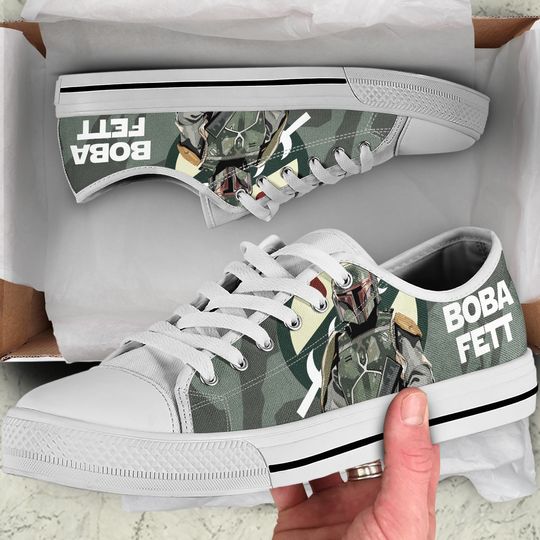 Boba Fett Low Top Shoes Sneakers Disney Low Top Shoes Sneakers