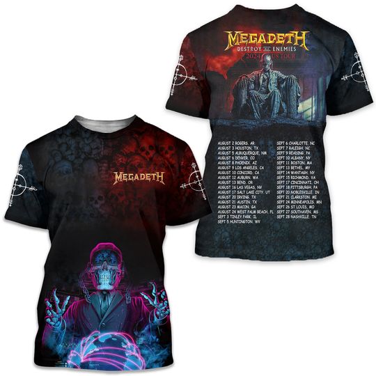 Megadeth 2024 US Tour To Destroy Enemies T Shirt