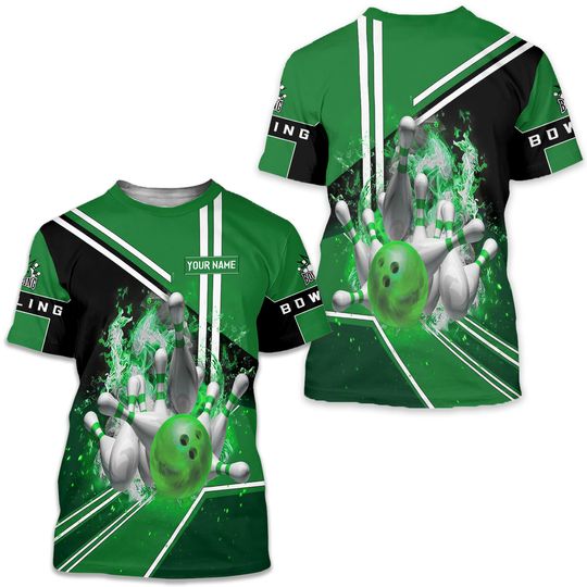 Personalized Name Bowling Shirts for Men and Women 3D, Bowling Shirts