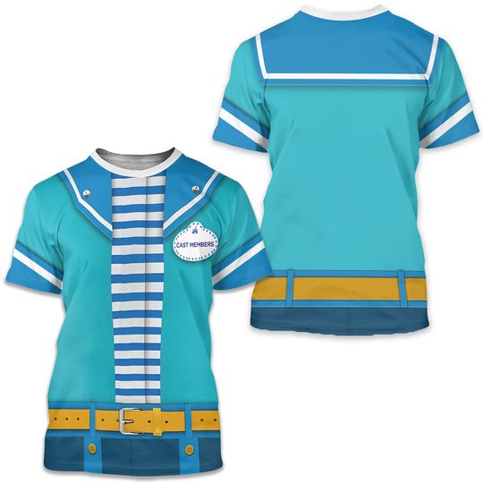 The Little Mermaid Cast Member, Disneyland Resort Cosplay 3D tshirt