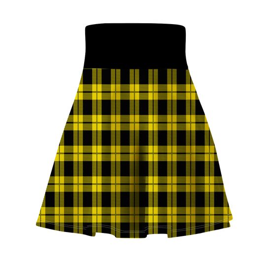 Yellow Plaid Skirt, Wizard Skirt, Black And Yellow Plaid Skirt