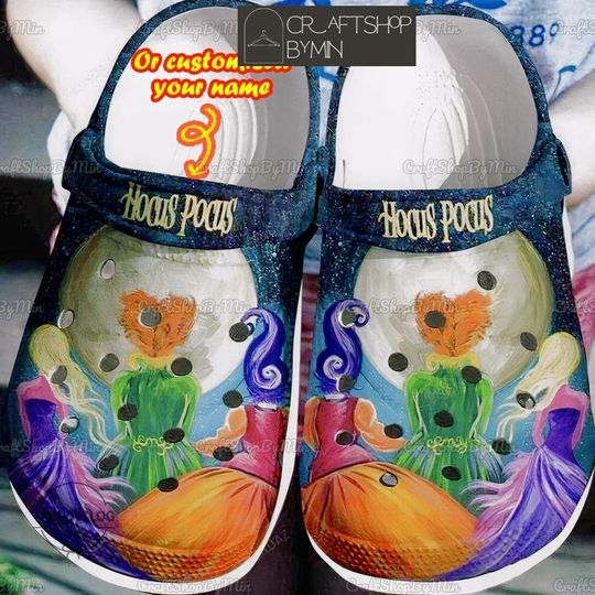 Custom Halloween Hocus Pocus Shoes, Hocus Pocus Slippers, Sanderson Sisters Sandals, Just A Bunch Of Hocus Pocus, Disney Witches Shoes