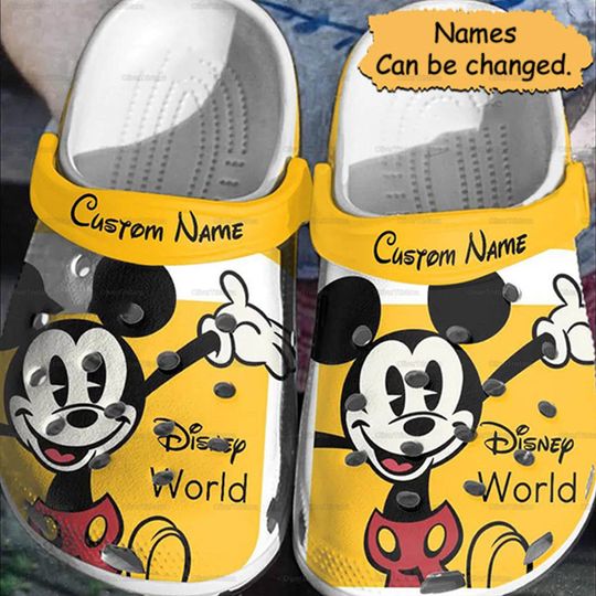 Custom Name Mickey Mouse Clogs, Mickey Disney Clogs, Women Men Clogs, Sandals Clog, Disney Clogs, Mickey Clogs Shoes, Mickey Gift