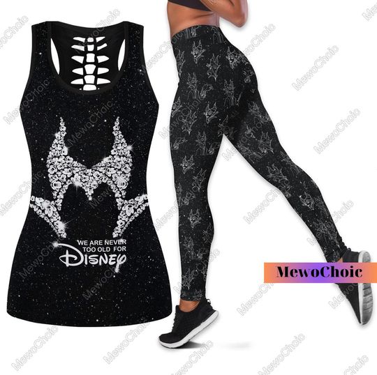 Halloween Maleficent Tank Top, Maleficent Women Leggings, Maleficent Womens Tank Top, Gym Leggings, Disney Villains Women Shirt