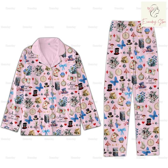 Halloween Alice In Wonderland Pajamas Set, Disney Alice Pjs