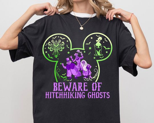 Vintage Disney Hitchhiking Ghosts Vintage Shirt, The Haunted Mansion Halloween