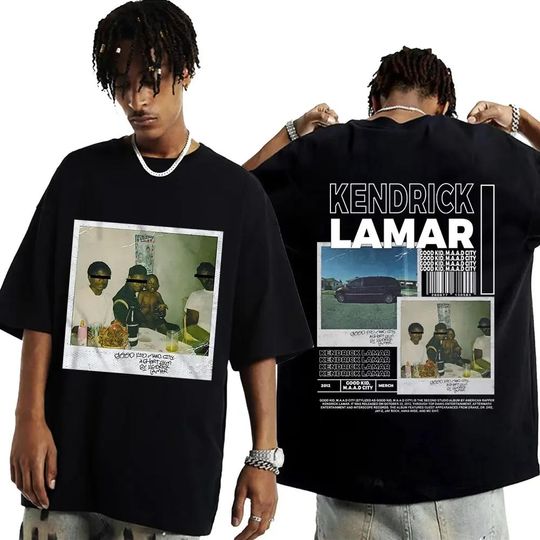 Discover Rapper Kendrick Lamar Good Kid T Shirt Men's Women's Fashion Hip Hop Graphic Short Sleeve Oversized T-shirts Harajuku