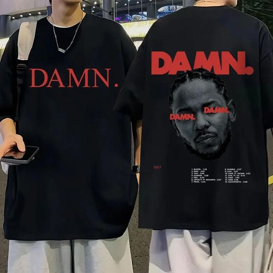 Discover Rapper Kendrick Lamar Tee Shirt Music Album Poster Print T-shirt Summer Men's Women's Clothing Fashion T-shirts Tops Streetwear