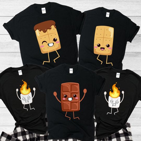 Discover Family Group Halloween Shirt, Matching Halloween outfits Shirts, Funny Halloween Party Tees, Matching Family Halloween Shirts, Group S'more