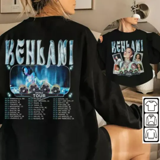 Discover Kehlani Retro 90s 2 Sides T-Shirt, Crash World Tour Gift 2 Side Unisex Shirt