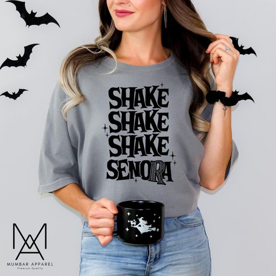 Discover Shake Shake Shake Senora Comfort Colors Shirt, Funny Halloween Shirt, Retro Halloween Shirt, Halloween Women's Shirt, Halloween Movie Shirt