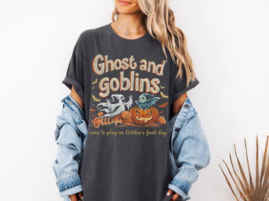 Discover Vintage Halloween Shirt, Ghost and Goblins, Comfort Colors, Retro Halloween, Fall Shirt for Women, Fall Apparel, Spooky Season Tee, Pumpkin