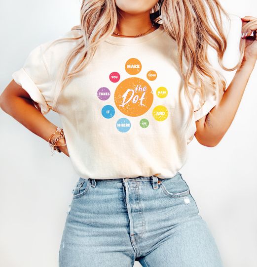 Retro Dot Day Shirt Teacher Dot Day Retro Shirt For Dot Day School Dot Day Polka Dot Day Tee Shirt Dots Day Shirts Retro Happy Dot Day Retro