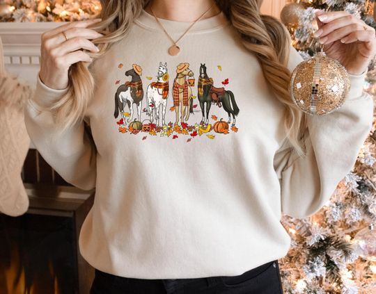 Discover Halloween Comfort Halloween Horse Shirt, Ghost Horse Shirt, Spooky Horse Shirt, Horse Lover Gift, Western Halloween, Cowgirl Horse T-shirt