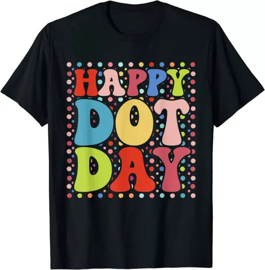 Discover Happy Dot Day Colorful Retro International Dot Day Unisex T-Shirt