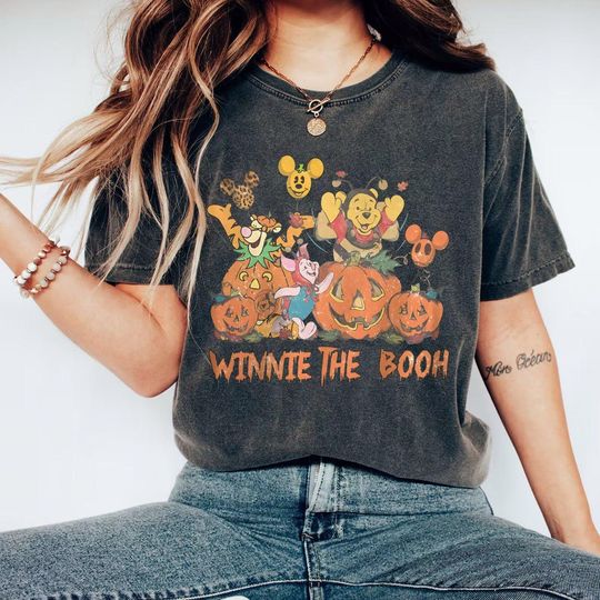 Discover Vintage Winnie The Pooh Halloween Shirt, Retro Pooh Ghost Halloween Shirt,  Spooky Season Shirt, Pooh Shirt, Disney Trip Tee Shirt