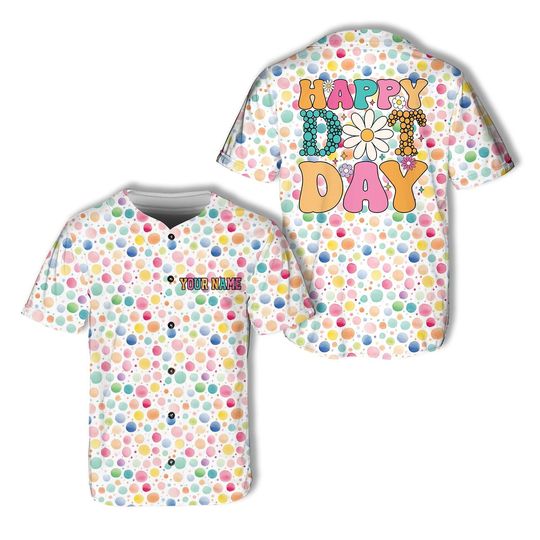 Discover Personalized Polka Dot Baseball Jersey, Custom Name Dot Day Jersey, Kid Youth Adult Jersey, Happy International Dot Day Baseball Jersey