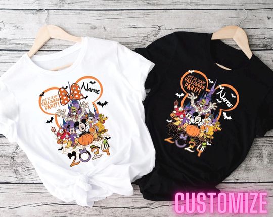 Discover Disney Halloween Trip matching Shirts, Disney Not so scary shirt, Disney Custom shirts with custom text,  custom disney Halloween 2024 shirt