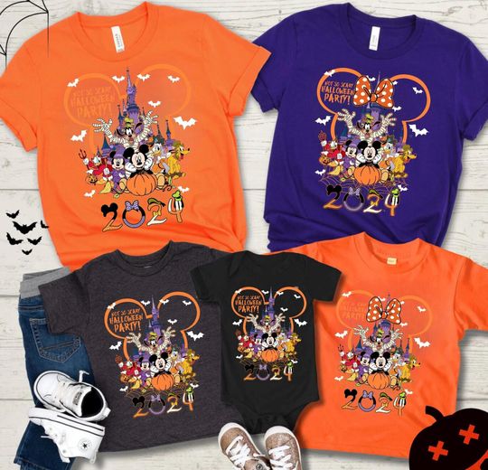 Discover Disney Halloween Trip matching Shirts, Disney Not so scary shirt, Disney Custom shirts with custom text,  custom disney Halloween 2024 shirt