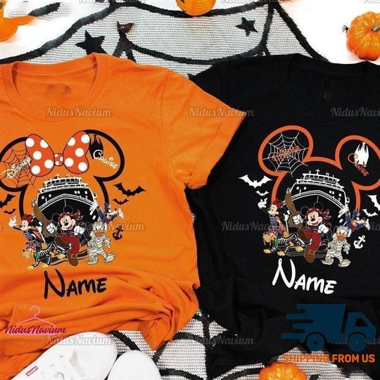 Discover Disney Halloween Cruise 2024 Family Matching Shirts, Mickey And Friends Halloween Shirts, Mickey Minnie Shirt, Halloween Group Shirts