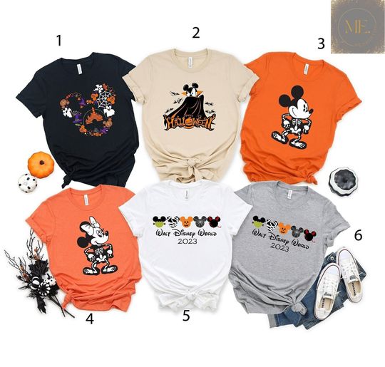Halloween Disney Family Matching Shirts, Mickey Skeleton Shirt, Halloween Outfit, Disney Trip Shirt, Disneyland Shirt, Halloween Party Shirt