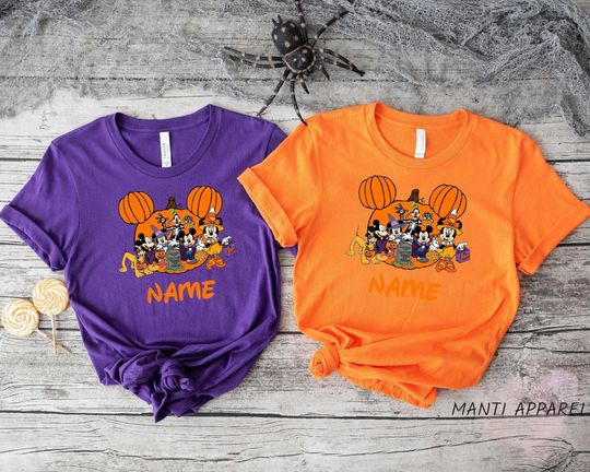 Custom Disney Halloween Family Matching Shirt, Mickey And Friends Shirt, Halloween Disney Trip Shirt, Spooky Season Shirt, Disneyworld Shirt