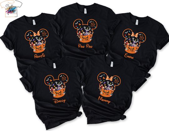 Custom Family Disney shirts, Hallowen Disney shirts, Halloween Family Shirts, Halloween Shirt, Disney Matching Shirts,Disney Halloween Trip