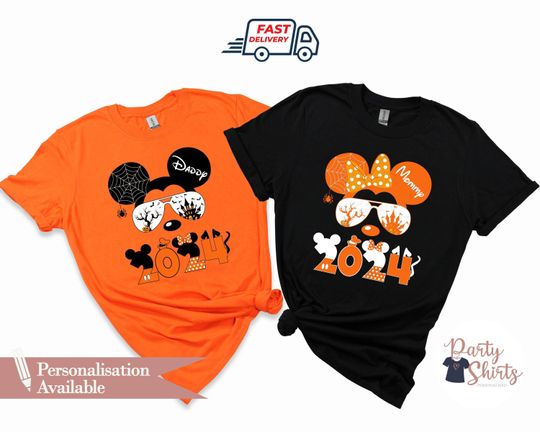 Discover Custom Disney Halloween Shirt, Halloween Matching Shirts, Halloween Shirt, Kids Tshirt 2024, Disney Matching Shirts, Disney Trip Shirts