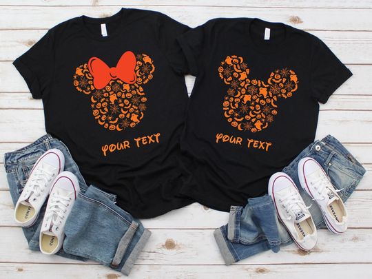 Disney Halloween Custom Shirts,Disney Vacation T-Shirt, Halloween Family Trip Shirt, Disney Castle Halloween matching shirts, Disneyland Tee