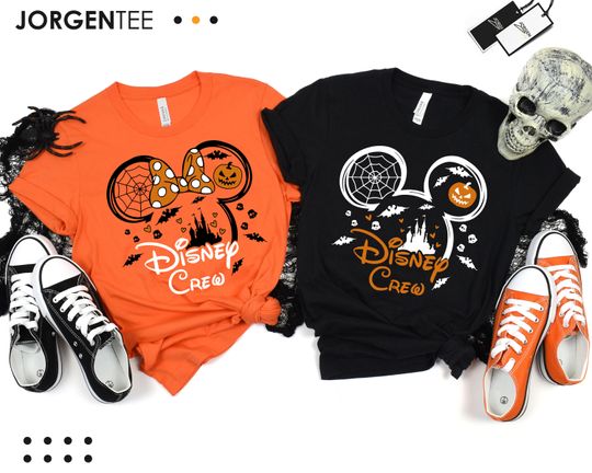 Discover Disney Crew Halloween Shirts, Halloween Matching Shirts, Disney Mickey Minnie Shirt, Halloween Disney Trip Shirt, Family Halloween Shirts