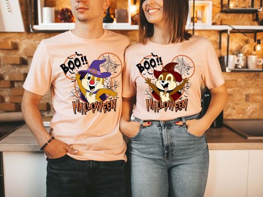 Halloween Chip N Dale Tee, Halloween Boo T-Shirt, Disney Halloween Adventure Tee, Halloween Shirt, Disney Chip And Dale Tee