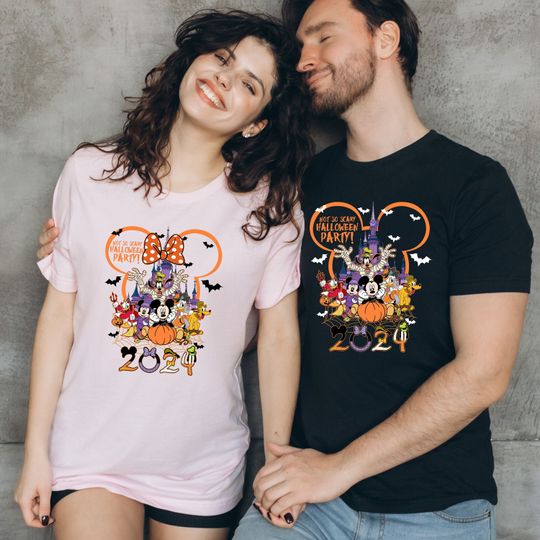 Discover Comfort Colors Not So Scary Halloween 2024 Shirt, Mickey And Minnie Halloween Tee, Disney Family Matching Tee, Mickey and Friends Halloween