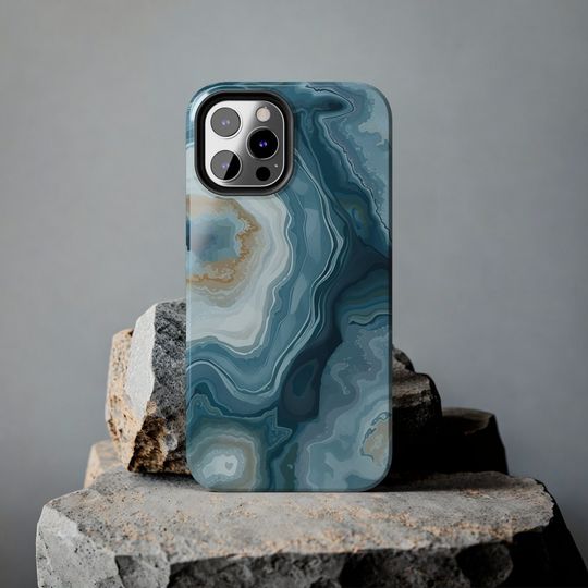 Discover Blue Geode Tough Phone Cases | Compatable with iphone Cases